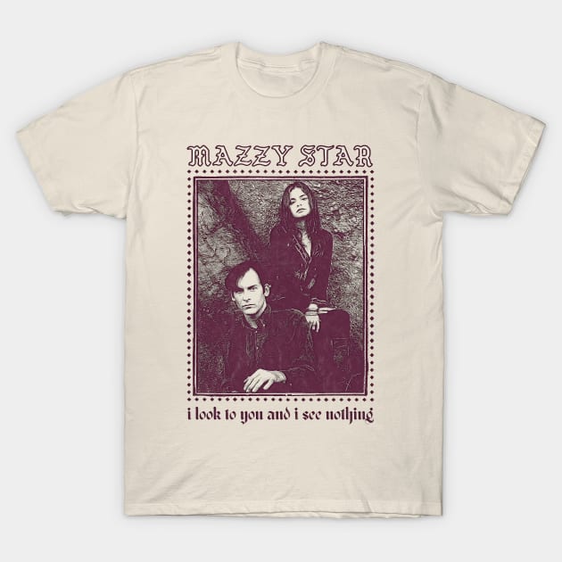 Mazzy Star // Vintage Style Faded Lyric Design T-Shirt by DankFutura